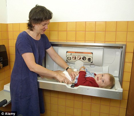 baby changing unit for public toilets